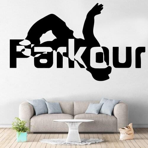 Parkour Vinyl Wall Stickers Wall Decor For Living Room Kids Room Decoration Removable Wall Decals stickers muraux