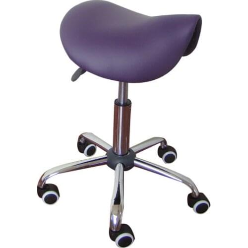 Rolling Massage Chair Saddle Stool Leather Upholstery Portable Pedicure Salan Spa Tattoo Facial Beauty Massage Swivel Chair