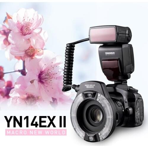 YONGNUO TTL 14EX II LED Macro Ring Flash Speedlite Light YN14EX II for Canon EOS 1Dx 5D3 6D 7D 70D 80D Cameras