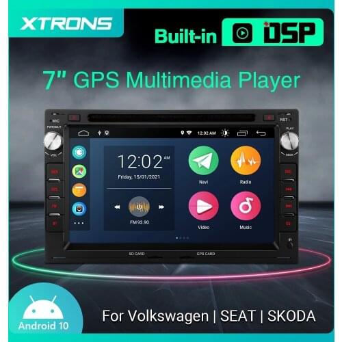 XTRONS 7'' Android 10.0 Car Radio Stereo DVD Player GPS For Volkswagen For T5 Multiwan Transporte 2004-2009 TOUAREG 2004-2011