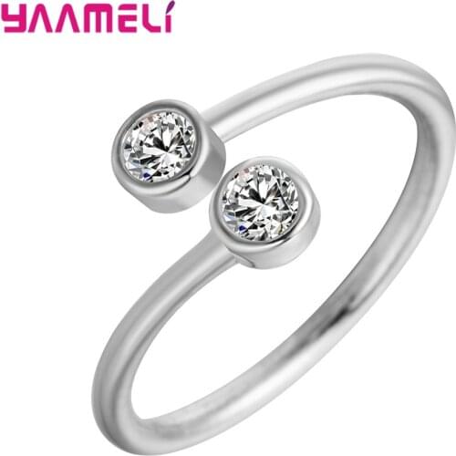 Bague Femme Argent 925 Sterling Silver Cubic Zirconia Rings For Women Christmas Anniversary Adjustable Fashion Jewelry Gifts