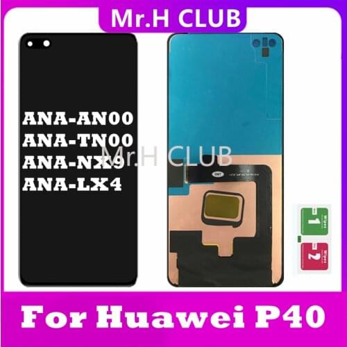 Original AMOLED 6.1''LCD Screen For HUAWEI P40 ANA-AN00 TN00 NX9 LX4 LCD Display Touch Screen Digitizer Assembly 100% Tested
