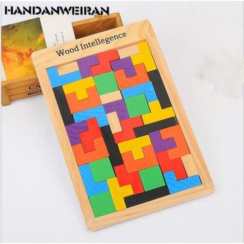 2019 NEW High quality 3D puzzle toy Russian square game building parent-child game toy suit for children