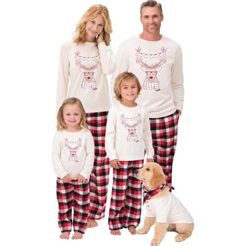 2022 New Year clothes Family Matching Christmas Pajamas Father Mother Daughter Girl Boy Clothing Set Christmas Pajamas