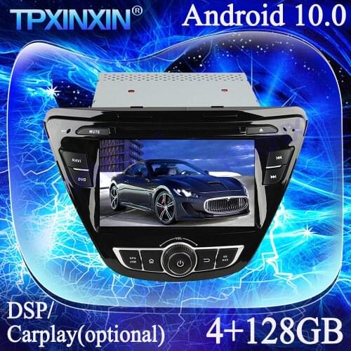 4G+128G PX6 Android 10.0 For Hyundai Elantra 2014-2015 Carplay Multimedia Player Tape Recorder GPS Navi Auto Radio Head Unit DSP