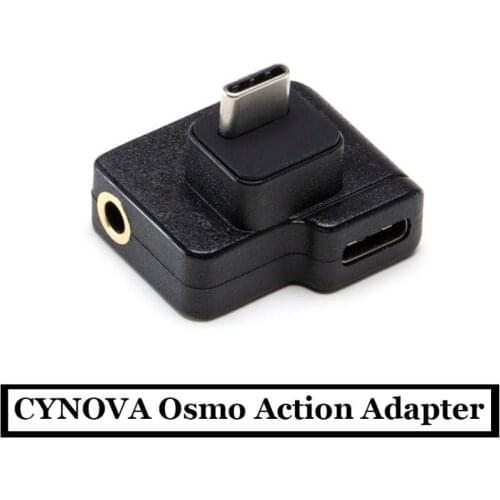 CYNOVA Osmo Action Adapter Dual 3.5mm USB-C Adapters to Improve Video and Audio Quality and DJI Osmo Action Accessories