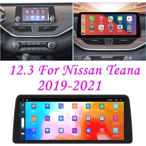 12.3" Android 10.0 6G 128G Car Radio Carplay For NissanTeana 2017-2021 GPS Navigation Video Multimedia Player Head Unit BT Wifi