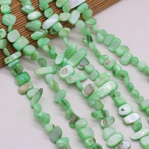 8x15-10x20mm Irregular Green Shell Beads Natural Shell Loose Beads For Making DIY Jewelry Necklace Bracelet Length 80cm