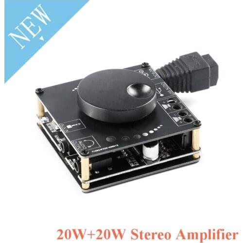 20W+20W 20WX2 Bluetooth 5.0 Stereo Power Digital Amplifier Board Module Mobile Control Speaker Audio AUX AMP APP 12V 24V 10W/15W
