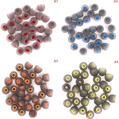 30pcs Colorful Silicone Ear cap Eartips Earphone accessories Soft Earbuds in ear tips cups headphone Caps Earplug cushion