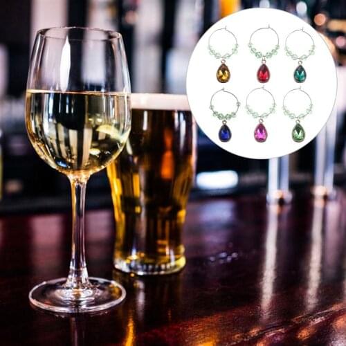 Crystal Wine Glass Charms Markers Great Identification for Stem Glasses Wine Party Favors