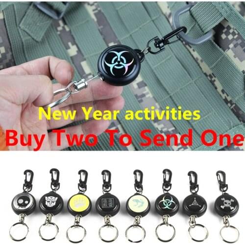 EDC Outdoor Camping Pocket Tool Wire Rope Security Key Ring Tactical Telescopic Gun Rope NewYear activities: buy two to send one