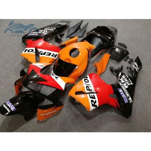 Injection body parts for 2003 2004 CBR 600RR F5 motorcycle fairings kit CBR600RR 03 04 orange repsol bodywork fairing sets