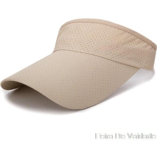 Sun Protected Men Womens Cool Breathable Sport Visor Hat Golf Tennis Visor Cap Grey Black Navy Beige White Blue