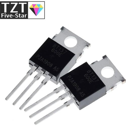 10PCS BT137-600E TO-220 BT137-600 BT137 Triacs logic level 600v 8A