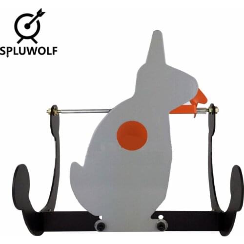 Metal Rabbit Shapes Tumbler Automatic Self Resetting Steel Target Shooting Target Hunting Practice