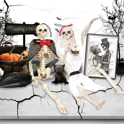 Halloween Skeleton Bone Model Wedding Couple Skeleton Full Body Realistic Human Bones for Halloween Prop Party Decoration