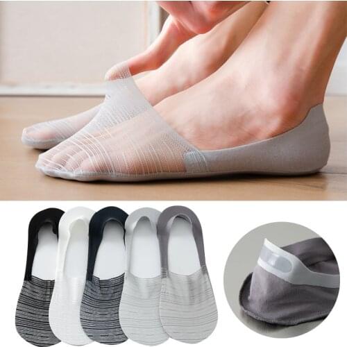 2021 New Men Sock Slippers Men No Show Thin Invisible Fashion Socks Man Summer High Quality Ankle Breathable Casual Socks Men