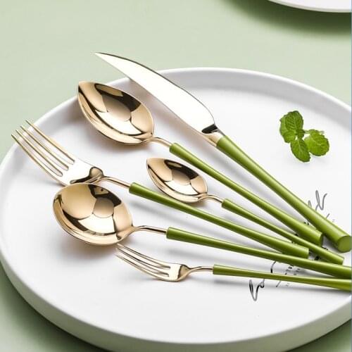 Travel Retro Nordic Cutlery Set Metal Knife And Fork Set Portable Stainless Steel Eco Friendly Sztucce Zestaw Tableware BK50DC