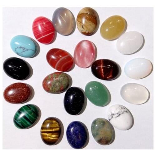 Natural Stone Turquoises Quartz Crystal aventurine Oval Cabochon pendant for diy jewelry making Necklaces Accessories10pcs
