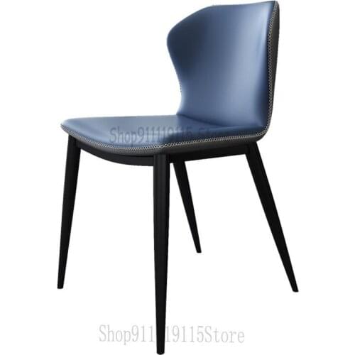 Nordic Light Luxury Dining Chair Household Modern Simple Net Red Armchair Post Modern Iron Small Family Dining Table Chair