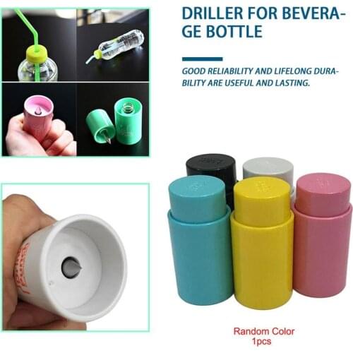 Bottle Opener Tools Drink Punch Mini Water Drill Bottle Opener Bottle Cover Hole Punch Opener For Straw For Party Random Color