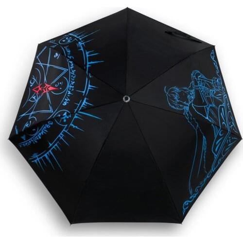 Fate Stay Night Zero Portable Rain Umbrellas Avalon Scabbard Safety Reflective Light Saber Servant Excalibur Pencil Umbrella