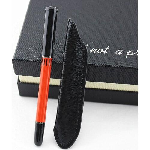 Free Shipping Luxury metal Fountain pen 0.5mm Nib High Quality Writing pen Leather pencil case set Gift New Arrival