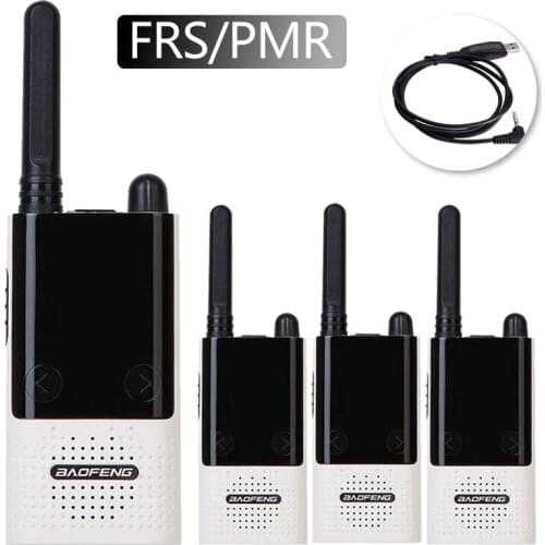 4PCS Baofeng BF-T9 PMR/FRS UHF462-467MHz Two Way Radio USB Cable License-Free Radio Walkie Talkie