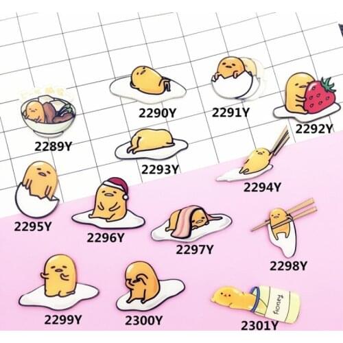 1 PCS Cartoon Egg doll Icons Acrylic Badges for Backpack Badges Clothes Plastic Badge Kawaii Pin brooch Badge