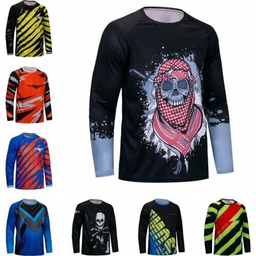 Cycling Jersey Men Sweatshirt MTB Riding Mortocycle Long Sleeve Bicycle Clothing Breathable Quick Dry Bike Shirt Tops Maillot