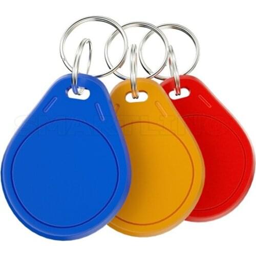 100pcs/lot Waterproof 125KHz RFID Key Tag TK4100 EM4100 Proximity ABS Keyfob Key Ring for Access Control Time Attendant