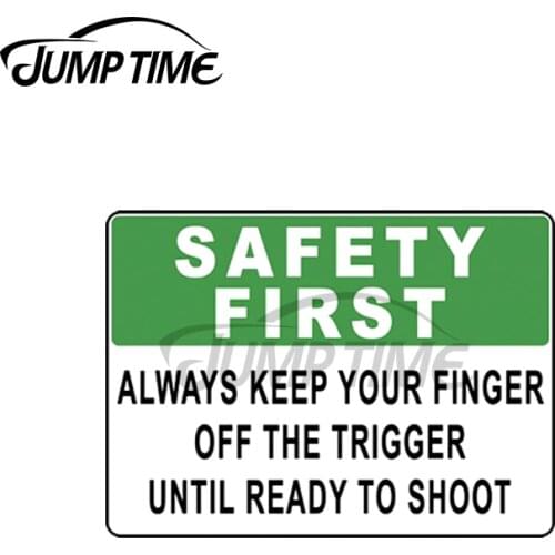 Jump Time 13 x 8.3cm For Safety First Sign Warning Car Stickers AWindshield Decal Scratch-Proof Motorcycle Windows Decoration