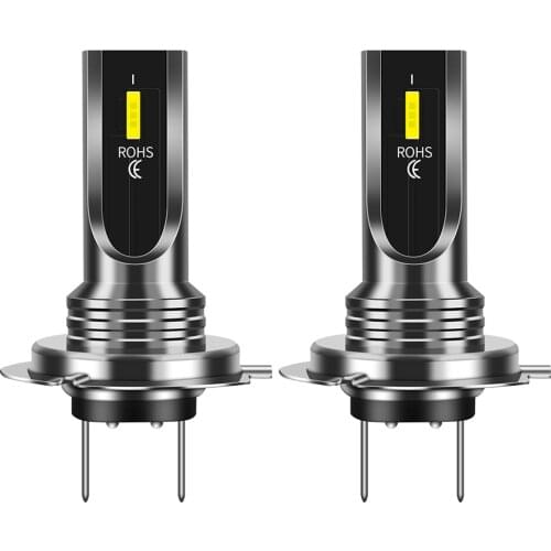 2Pcs 12V/24V Car Headlight Bulb Beam Kit Super Bright White 80W 6SMD 1860 Fog Light 6000K Auto Head Lamp 5000LM Head Lights