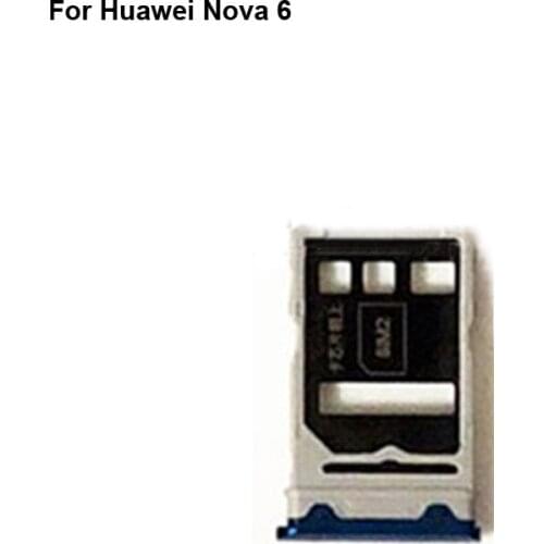 2PCS For Huawei Nova 6 New Tested Sim Card Holder Tray Card Slot For Huawei Nova6 Sim Card Holder Replacement