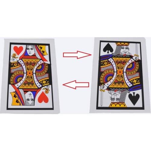 3pcs/Lot Automatic Three Card Monte(Q, K) (28*42.5cm) - Magic Tricks,Classic,Illusions,Street Magic,Fun,Magic Show,Party Trick