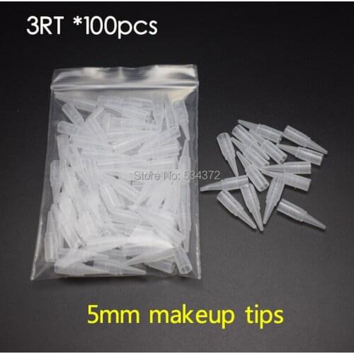 3RT* 100Pcs/bag Hig quality Permanent Makeup Eyebrow Machine Pen Tips Caps