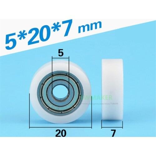 5*20*7mm F type pulley, POM package, rolling wheel, showcase / drawer driving / Door / window / wardrobewheel