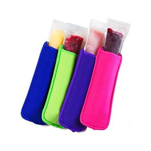 Promotion DHL 1000 pcs/lot Popsicle Holders Pop Ice Sleeves Freezer Pop Holders for Kids 8x16cm 12 colors