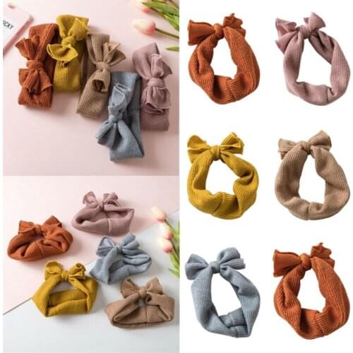 Kids Baby Tie Bow Head Wrap Knotted Turban Top Knot Headband Newborn Children Baby Girl Hair Accessories