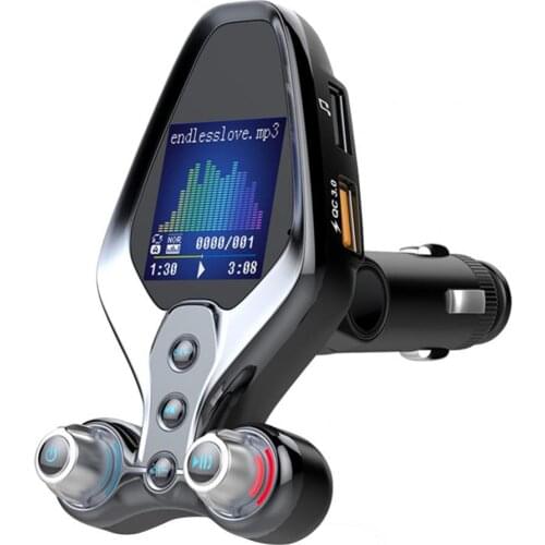 50% Hot Sales BT26 FM Transmiter Wireless High-sensitivity QC3.0 Bluetooth-compatible Music Receiver for Mobile Phones