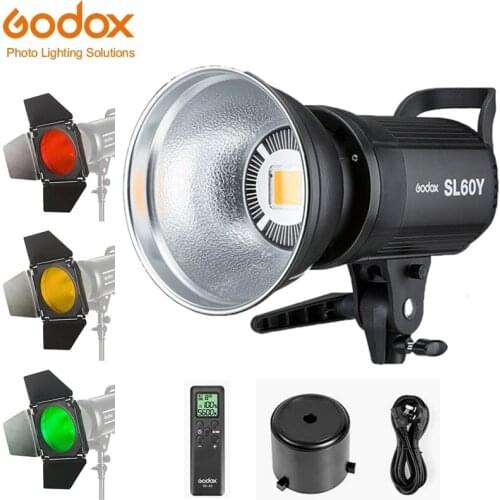 Godox SL60W/Y CRI 95+ LED Video Light SL60 Yellow 3300K / White 5600K Version 60WS Bowens Mount + Remote Controller + Reflector