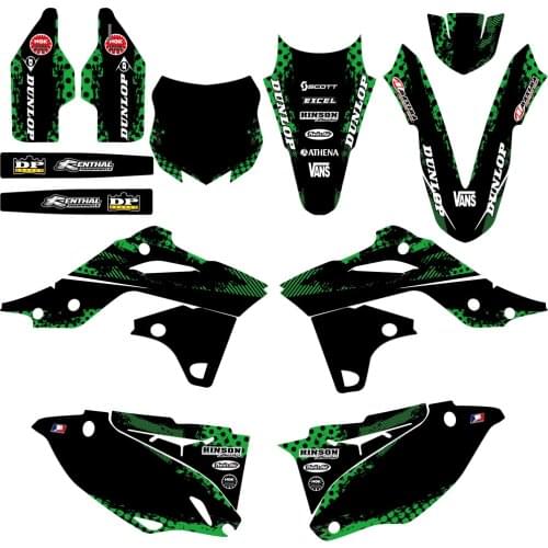 For Kawasaki KX250F KXF250 KX 250F KXF 250 2013 2014 Team Graphic Background Decals And Stickers Dirt Bike Decal