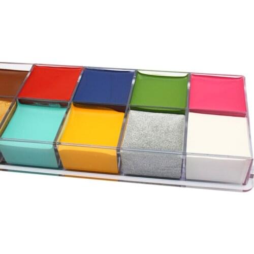 Body painting, make-up tray, childrens day performance, makeup, waterproof, 12 color body painting suit, party face
