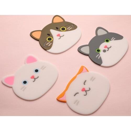 Table Pad Insulation Placemat Cup Bowl Mat Home Decor Cat Pattern Coasters