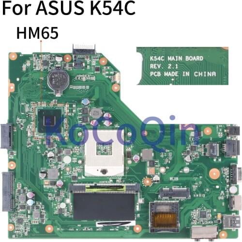 KoCoQin Laptop motherboard For ASUS K54C HM65 Mainboard REV:2.1 tested