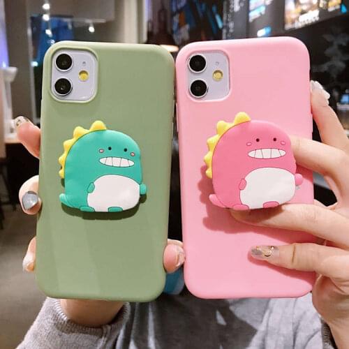 Cute 3D cartoon Dinosaur Soft Phone Case For samsung galaxy m30s a10s a20s j4 j6 a6 plus a9 j8 j2 pro 2018 a5 j3 j7 j5 2017 2016