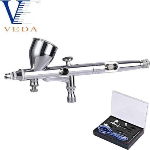 VEDA Airbrush Kits Dual Action Air Brush Kit Spray Gun Air Hose Set for General Car Purpose Art Craft Tattoo Makeup Nail Model