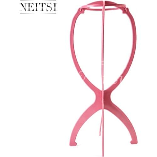 Neitsi Wig Head Stand Hair Accessories/Tools Mannequin Head Stand Wig Holder Pink Color 6pcs/lot