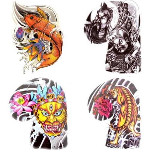 Wholesale New Big Size 20x22cm disposable tattoo transfer printing temporary tattoos Body Arm tatuajes 100pcs/lot free shipping